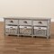 Baxton Studio Mabyn ModernLight Grey Finished Wood 3-Drawer Storage Bench with Baskets 198-12239-ZORO - alternate 4